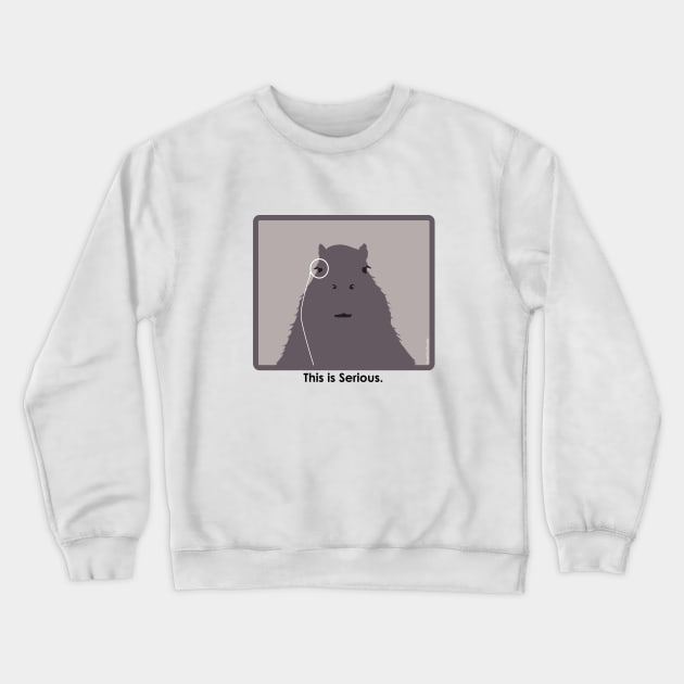 Professor Capybara Crewneck Sweatshirt by SmallOwlStudio